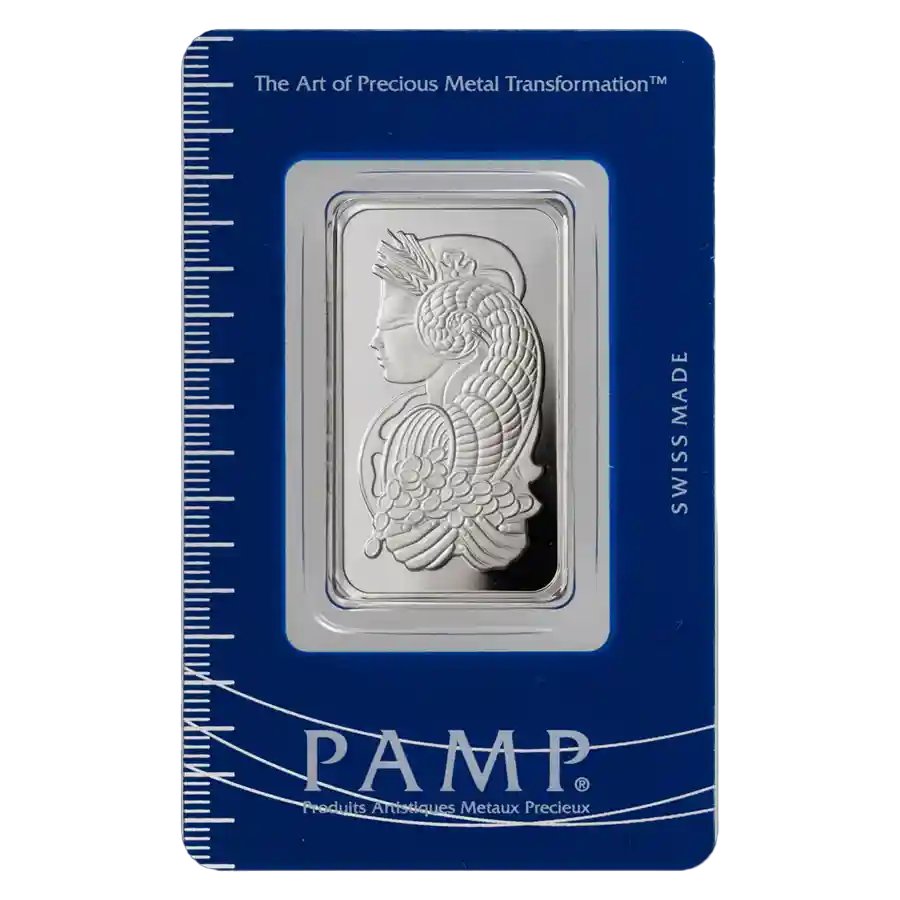 1 oz Platinum PAMP Suisse Bar with Assay Card - Picture 1 of 5