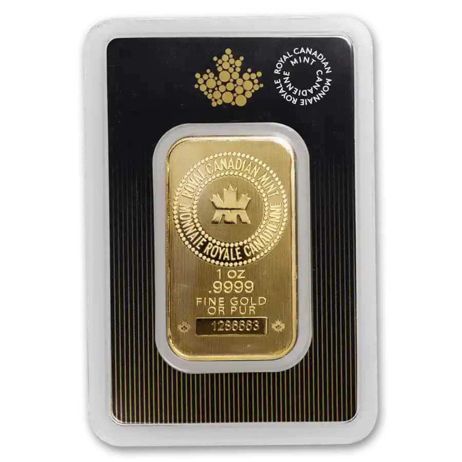 Buy 1 Oz Gold Royal Canadian Mint Bar W Assay