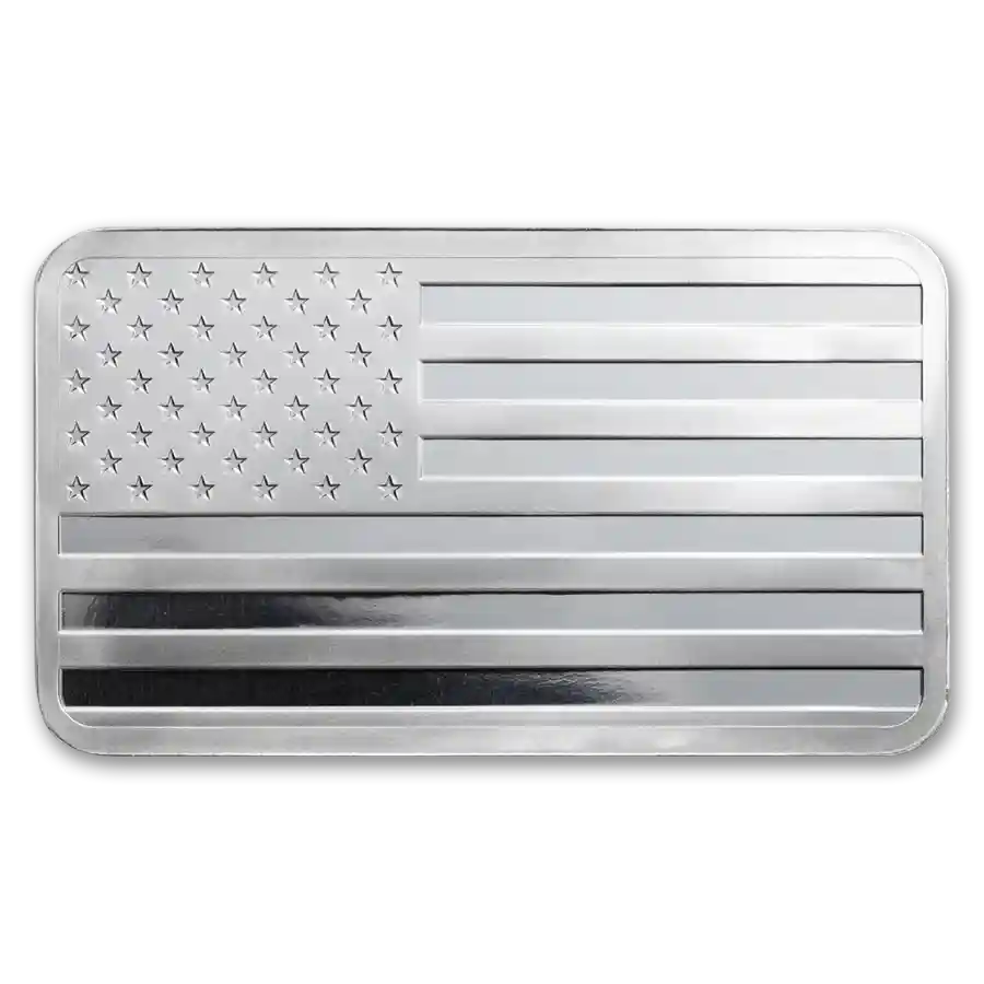 Buy 10 Oz Silver American Flag Design Bar 